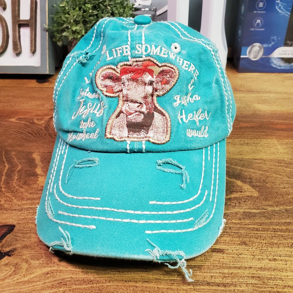 Women's Distressed Vintage Ball Cap